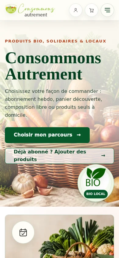 Aperçu d’une page du projet