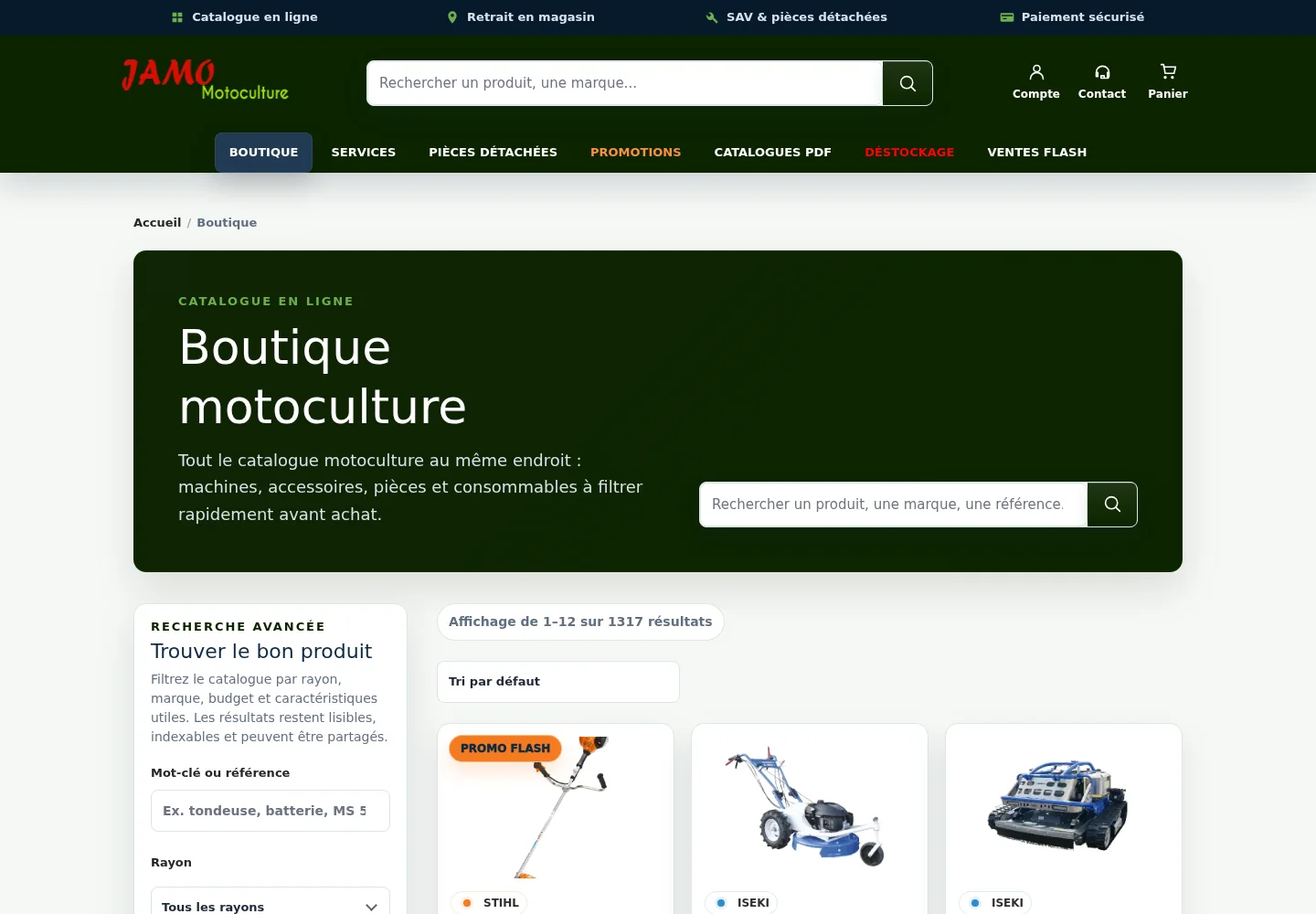 Aperçu d’une page du projet