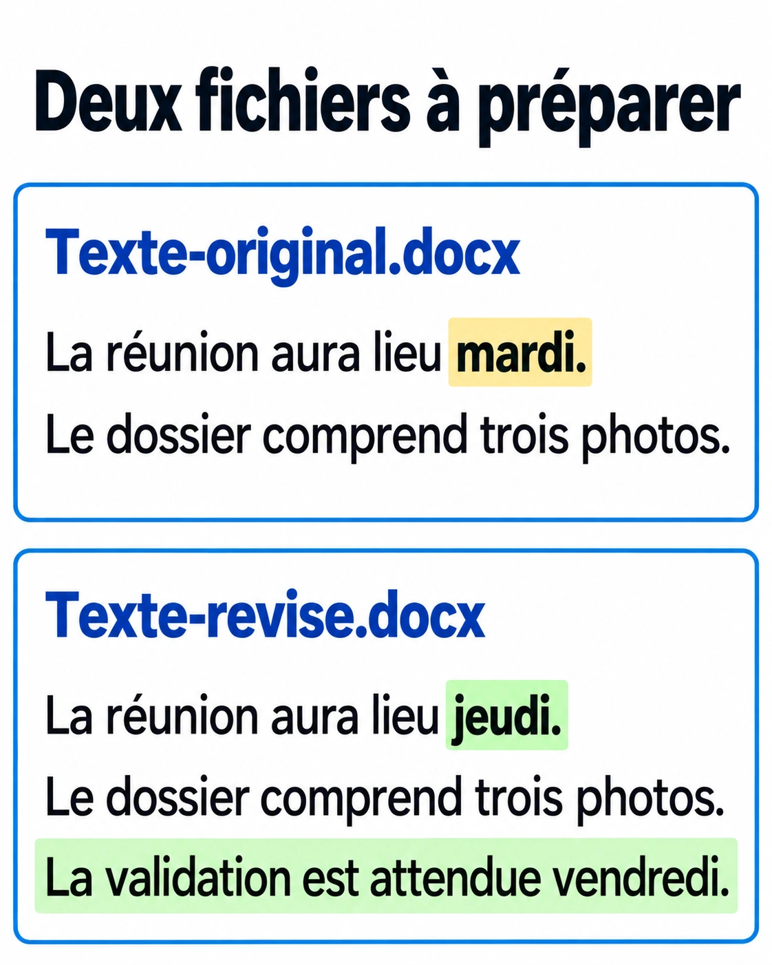 Les textes exacts de Texte-original.docx et Texte-revise.docx.